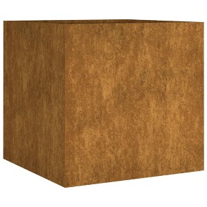 vidaXL Corten Steel Planter - Weather-Resistant, Large Plant Pot for Outdoor or Indoor Use, with Distinctive Rusty Look and Support Brackets - 1 of 4