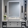 SEVOBAL Bathroom Vanity Mirrors Rectangular Backlit Mirror with Anti-Fog and Adjustable Lighting for Bathroom, Clear, 40"*30"*1.1" - 4 of 4