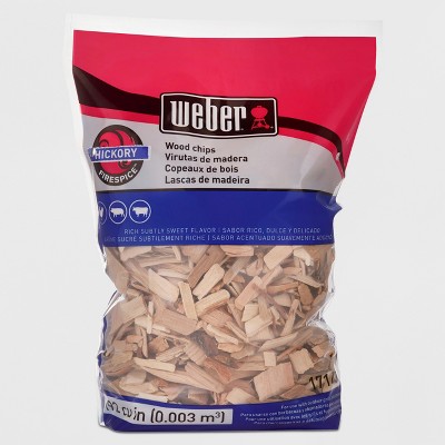 Weber Hickory Wood Chips, 192 Cu. In. bag