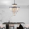27.60"Black Luxury Crystal Chandelier Modern Chandeliers Lights Fixture Hanging Pendant Light Fixture for Dining Room,Black - 2 of 4