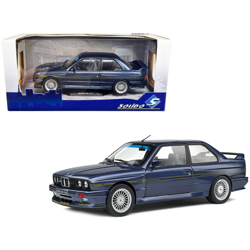 1990 BMW E30 M3 Alpina B6 3.5S Mauritus Blue Metallic 1/18 Diecast Model Car by Solido, 1 of 6