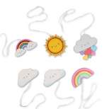 Blue Panda 24-Piece 3D Rainbow & Cloud Paper with Stings Ceiling Party Hanging Decorations