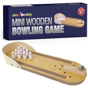 4E's Novelty Mini Bowling Game Set - 11.3 Inch Desktop Game for Adults & Kids, Tabletop bowling game Toy with Mini Bowling Pins - 1 of 4