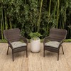 ARDEN earthFIBER Outdoor Wicker Chair Cushion, 2 Pack, 20 x 18, Water Repellent, Fade Resistant 20 x 18, Sandbar Taupe Texture - 3 of 4