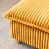 60" Corduroy Armchair with Detachable Ottoman and Pillows - 2 of 4