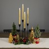 Northlight Set of 4 Textured Gold-tone LED Flameless Flickering Taper Candles 9.5" - image 2 of 4