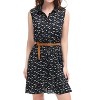 INSPIRE CHIC Women's Floral Sleeveless Half Placket Mini Belted Summer Dress - 2 of 4