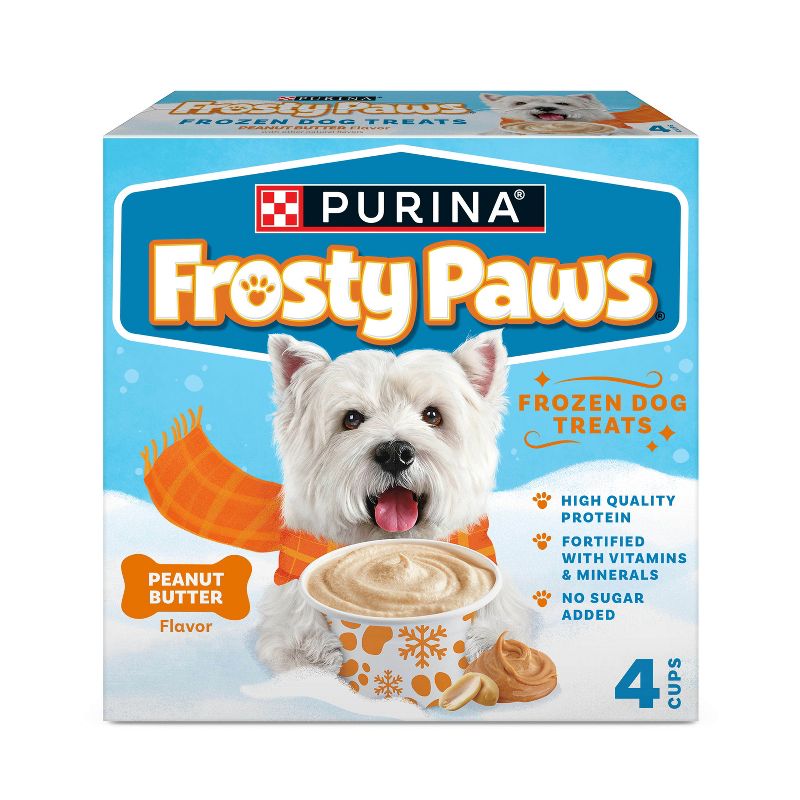 Purina Frosty Paws Peanut Butter Flavor Frozen Dog Treats - 4pk, 1 of 11