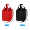 Unique Bargains Neoprene Reusable 4 Bottle Wine Carrier Tote Bag with Divider 2 Pcs - 2 of 4