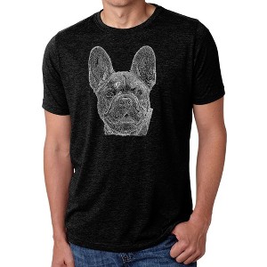 LA Pop Art Men's Premium Blend Word Art T-shirt - French Bulldog - 1 of 4