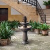 Teamson Home Outdoor Deluxe Pineapple 2-Tier Pedestal Fountain, Gray - 2 of 4