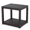 Hammond 3pc Wicker Chat Set: Stacking Chairs, Weather-Resistant, No Assembly - Christopher Knight Home - image 3 of 4