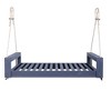 YOOCOZZ Acacia Wood Patio Twin Size Swing Bed Seating Group with Hemp Ropes - 3 of 4