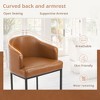 Arceso 4pcs Counter Height Bar Stools, Modern Counter Stools Upholstered Barstools, with Curved Backrest and Arms - 4 of 4