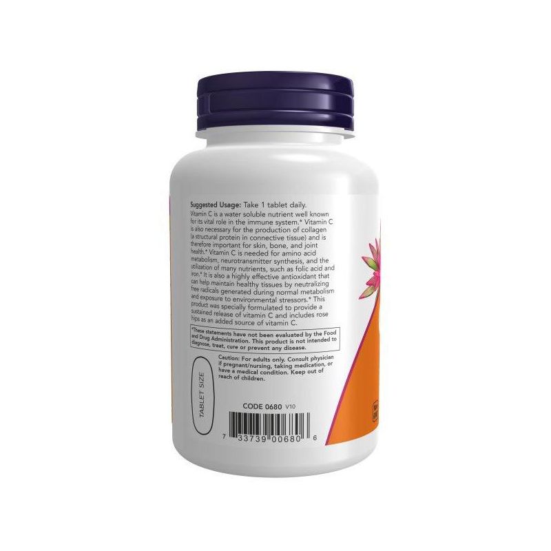 Now Foods C-1000 With Rose Hips Time Release  -  100 Sustained Release Tablet, 3 of 4