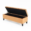 CAVINAS Rectangle Storage Ottoman Bench, Button-Tufted Ottoman with Storage, Upholstered Accent Stools with Diamond Stitching & Soft-Close Hinges - 3 of 4