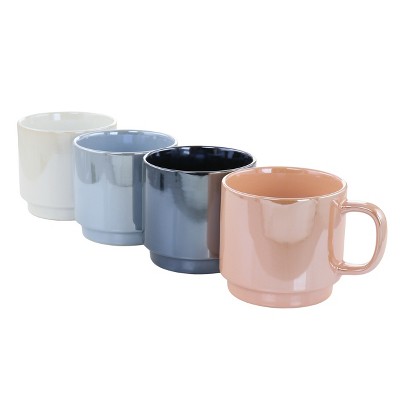 Mr. Coffee Prime Valley 4-Piece 15 oz. Stackable Coffee Mug Set in