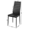 Tangkula Set of 6 Dining Chairs High Back Kitchen Home Furniture,PVC - 3 of 4