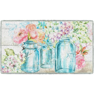 1'6"x2'8" Rectangle Indoor and Outdoor Floral Nylon Accent Rug Multicolored - Brumlow Mills