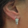 Pompeii3 1/2ct Star Shape Diamond Hoops 14K White Gold 3/4" Tall - 2 of 4
