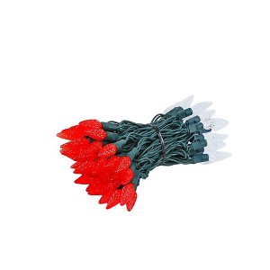 Novelty Lights C6 Coaxial 24 Feet  70 LED Christmas String, Commercial Grade Green Wire - 1 of 4