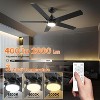 BestParts 48 Inch Black Ceiling Fan with Light and Remote Control.Noiseless,Dimmable, 3CCT,6 Speeds Reversible, Modern DC Ceiling Fans for Indoor Use - 4 of 4