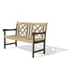 Wood Outdoor Bench in Natural Brown-Pemberly Row - 4 of 4