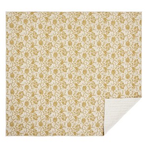 Dorset Gold Floral King Quilt 105Wx95L VHC Brands - 1 of 4
