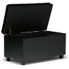 CAVINAS Faux Leather Storage Ottoman Bench,Upholstered Ottoman with Tufted Diamond Detail for Living Room,Bedroom - 4 of 4