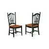 5-Piece Black and Cherry Finish Solid Wood Top - Dining Room Set  - Seats 4 - 3 of 4