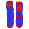 Seven Times Six DC Comics Superhero Batman Superman The Flash Youth Boys Caped Crew Socks - 2 of 2