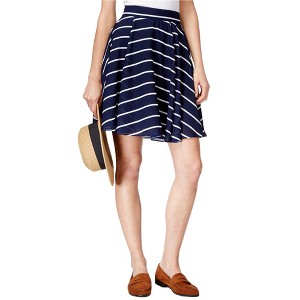 maison Jules Womens Striped Circle A-line Skirt - 1 of 1