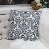 ChicFurnit Bed Pillows Baroque Skull Pillow Velvet Decor Pillow with Hidden Zipper Cotton Pillows for Living Room Decoration, Gray, 20"*1"*20" - 3 of 4