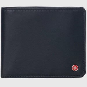 Alpine Swiss RFID Luka Men's Flip ID Wallet Deluxe Capacity Bifold With Divided Bill Section Comes in a Gift Box - 1 of 4