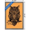 Trends International Rachel Caldwell - Warrior Owl On Orange Framed Wall Poster Prints - 3 of 4