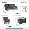XIZZI OUTDOOR SWIVEL ROCKER SETS: 3-PC Rocker + Modular Sofa & Fire Pit Options - All-Weather Fabric, 8 Color Choices for Patio, Garden, Poolside - 2 of 4