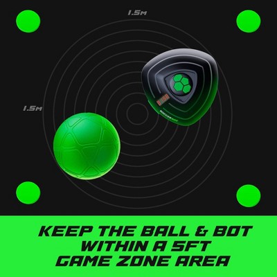 Smart Ball Soccer Bot with Green Ball and Discs