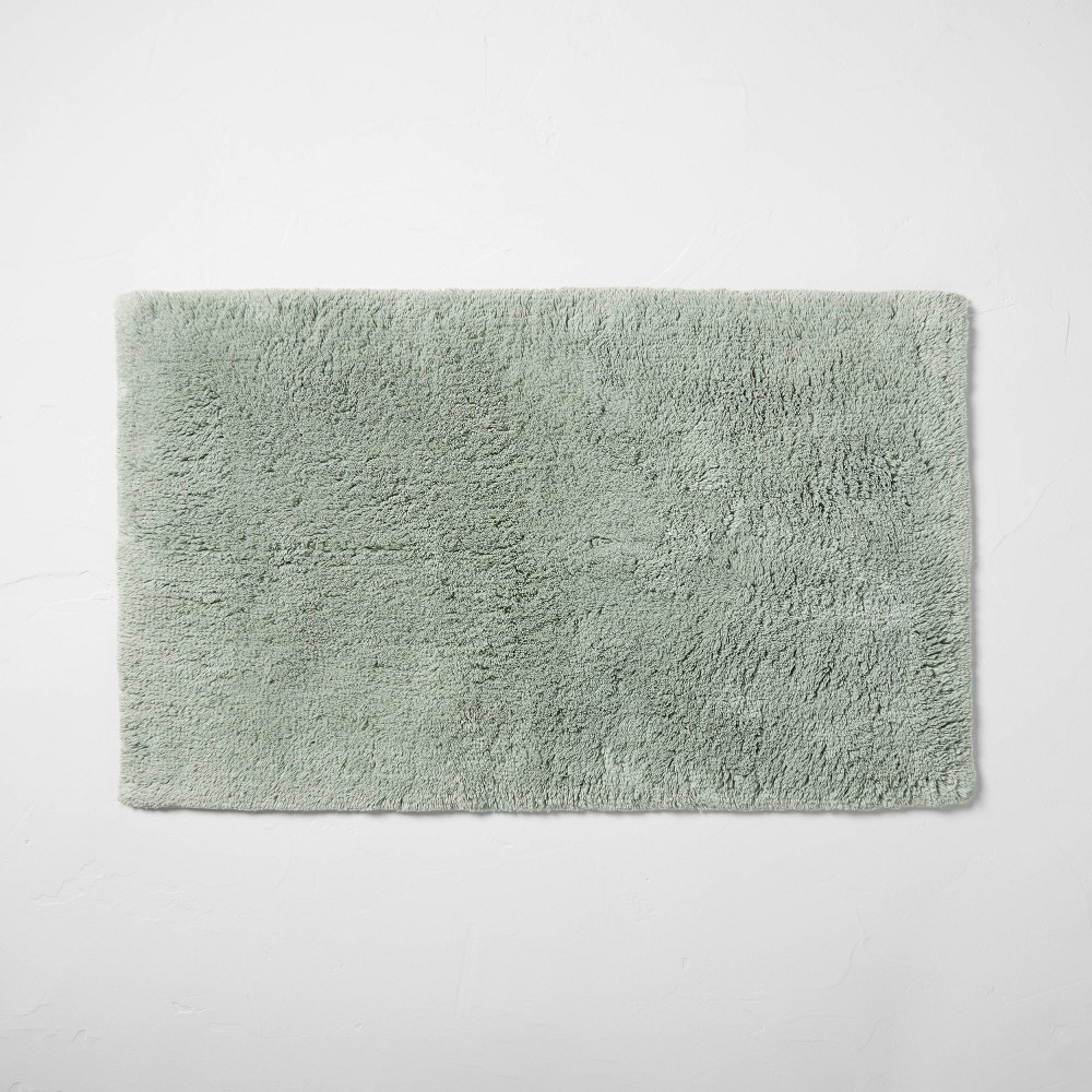 21inx34in Ultra Soft Tufted Bath Rug Light Sage Green - Casaluna™