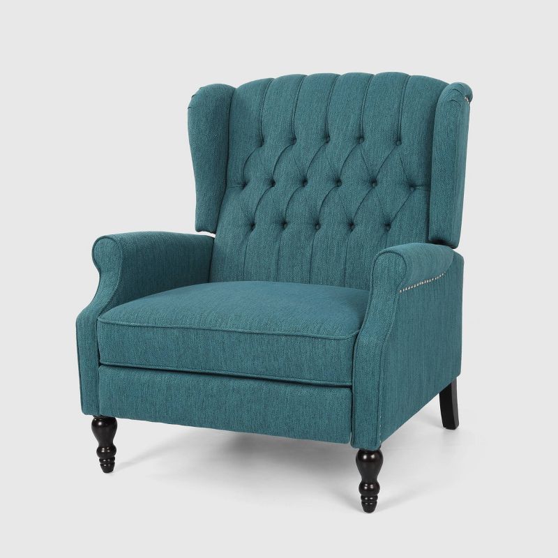 Apaloosa Oversized Wingback Press-Back Recliner&#160;Teal - Christopher Knight Home, 1 of 8