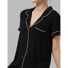 Dream Valley® Women's Button Down Short Sleeve Shirt and Pants 2 Piece Pajama Set - 3 of 4