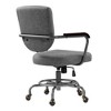 Cole, PU Leather Task Office Chair,27.12" D x 24.75" W x 36.25"-39.37" H,Grey - 4 of 4