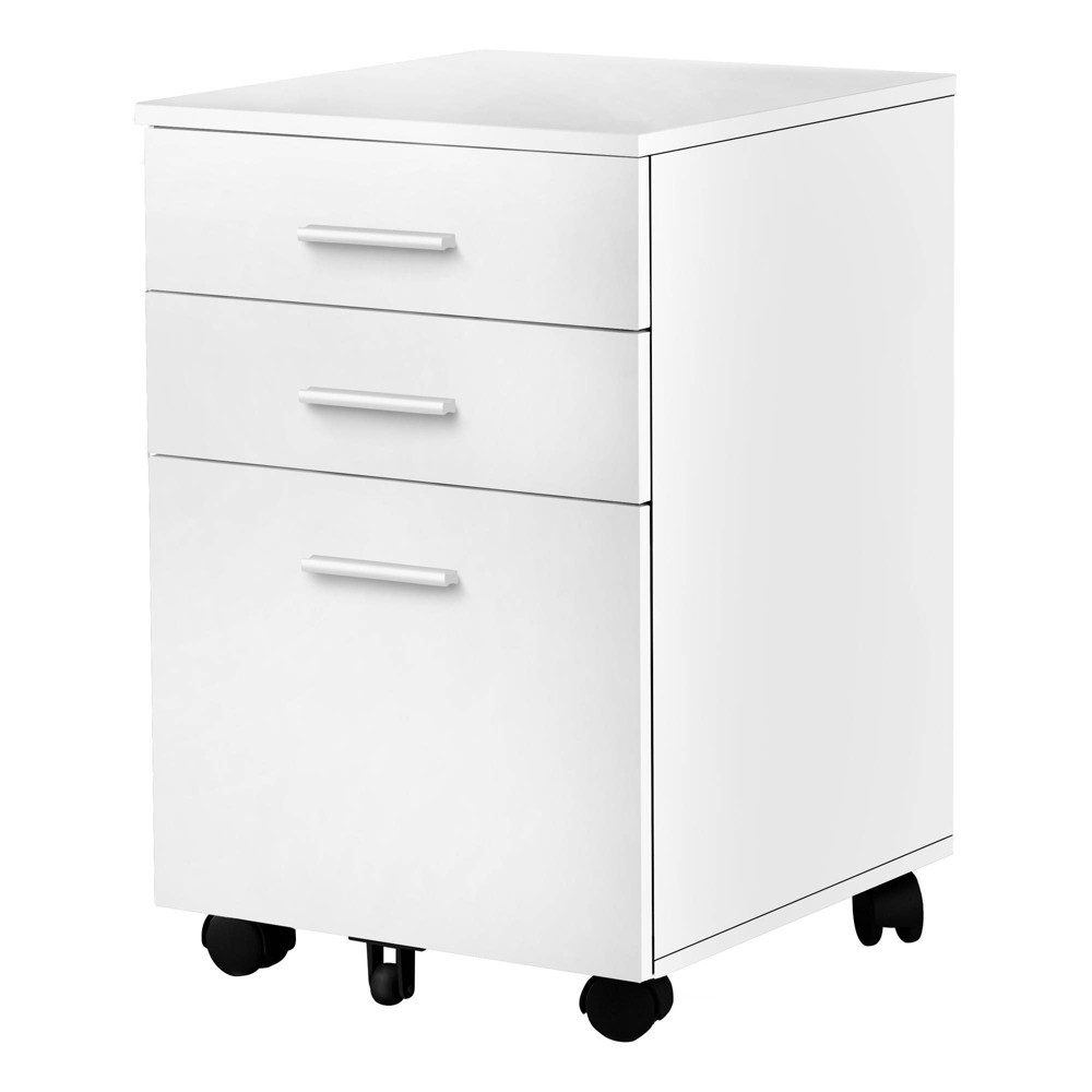 Photos - File Folder / Lever Arch File 24" 3 Drawer Filing Cabinet with 2 Locking Casters White - EveryRoom