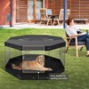 VEVOR Dog Playpen, 8 Pcs 30"H x 24"W Panels Foldable Metal Pet Exercise Pen, Dog Fence Indoor and Outdoor Pen with Door, Bottom Pad and Top Cover - 2 of 4