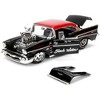 1957 Chevrolet Bel Air Black with Red Top "Pete's Auto Body: Black Widow" "Bigtime Muscle" Series 1/24 Diecast Model Car by Jada - 2 of 4