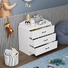 FUFU&GAGA White Nursery Dresser Baby Dresser with Changing Table Top - 2 of 4