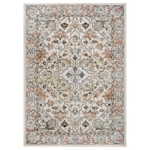 Area Rugs for Living Room Machine Washable Rugs, Non-Slip, Stain Resistant Soft Boho Vintage Carpet Low Pile Thin Rugs for Bedroom - 1 of 4