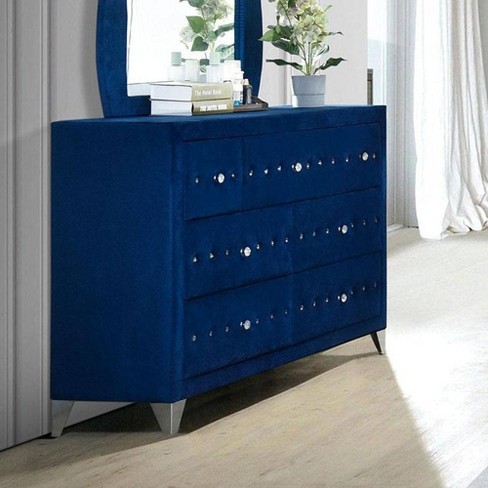 Blue on sale dresser chest