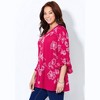 Catherines Women's Plus Size Embroidered Gauze Tunic - 4 of 4