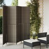vidaXL Poly Rattan Room Divider 4 Panels Gray - 77.2"x70.9" - Durable Privacy Screen for Indoor/Outdoor, Bedroom, Living Room - 2 of 4