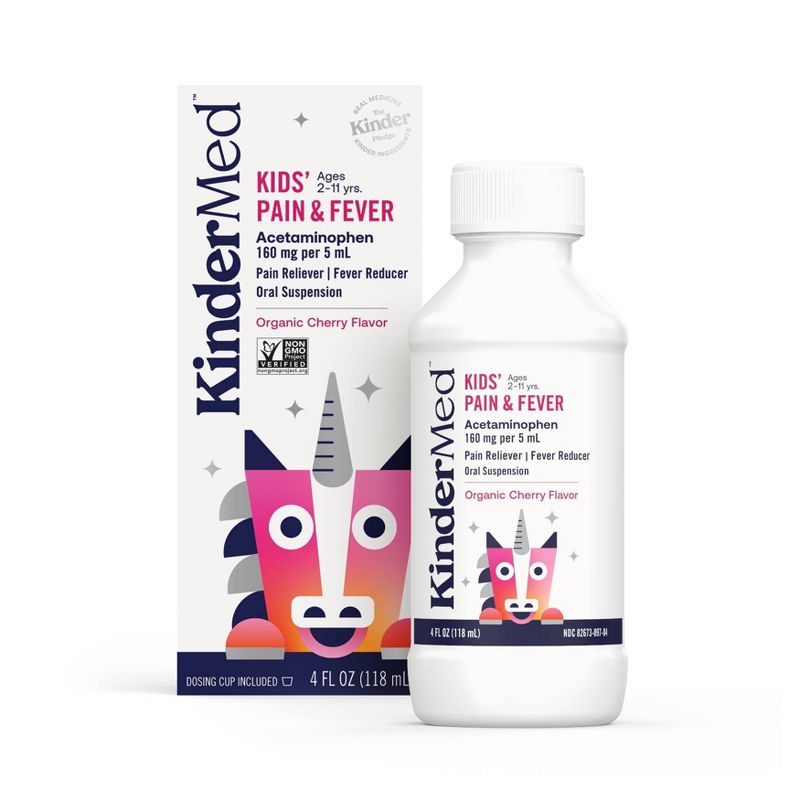 KinderMed Kids&#39; Pain Reliever and Fever Reducer Liquid - 4 fl oz, 1 of 5
